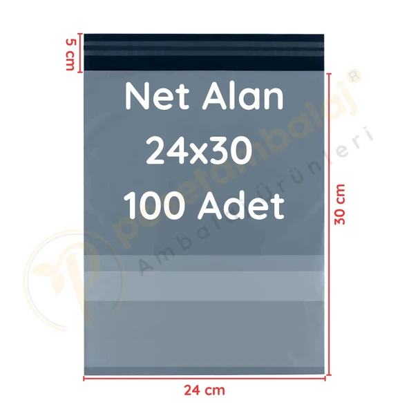 24x30+5 cm (24x35) Cepli Kargo Poşeti 100 Adet