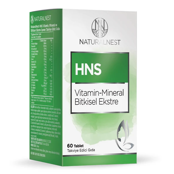 Naturalnest HNS Vitamin-Mineral Bitkisel Ekstre 60 Tablet ürün görseli