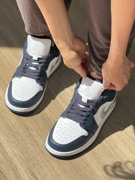 Nike Jordan Air 1 Low Unisex Sneaker Spor Ayakkabı 553558-141 - Resim 2