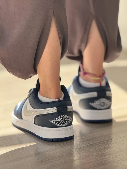 Nike Jordan Air 1 Low Unisex Sneaker Spor Ayakkabı 553558-141 - Resim 4