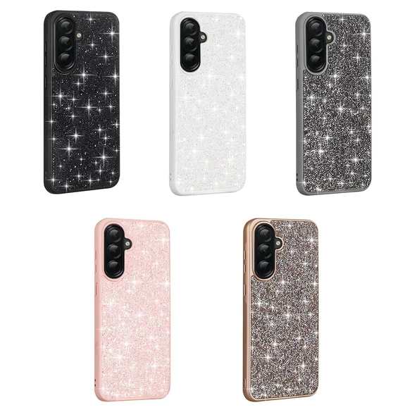 Galaxy A56 Kılıf Parlak Taşlı Tasarım Zore Pırlanta Kapak - 12
