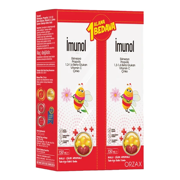 Orzax İmunol Takviye Edici Gıda 150 ml 1 Alana 1 Bedava ürün görseli