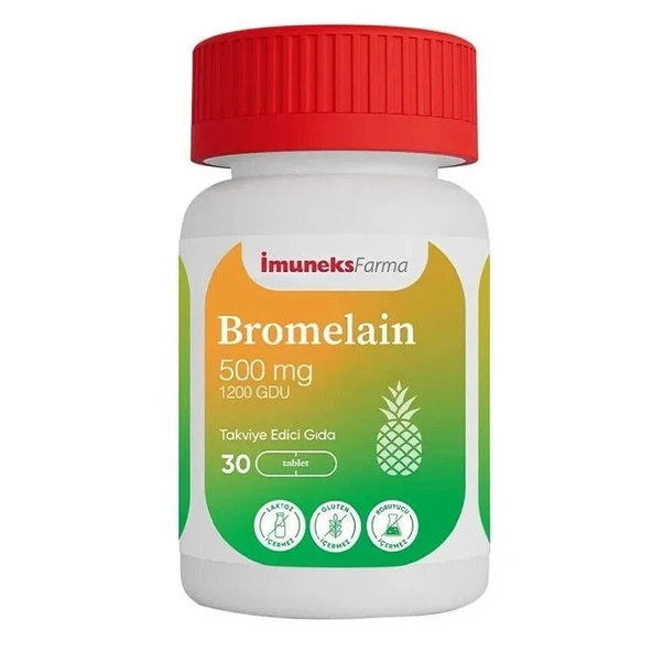 Imuneks Farma Bromelain 500 mg Takviye Edici Gıda 30 Tablet ürün görseli