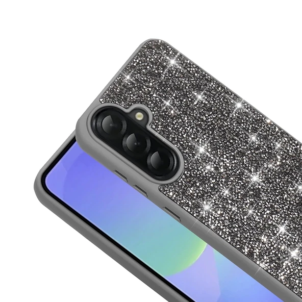 Galaxy A56 Kılıf Parlak Taşlı Tasarım Zore Pırlanta Kapak - 9