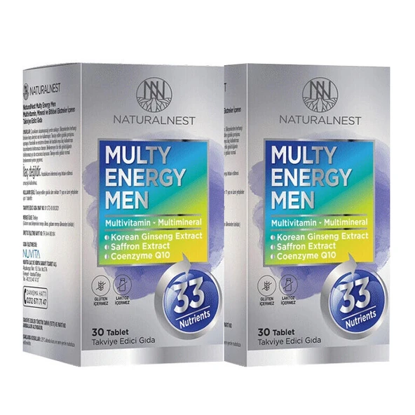Naturalnest Multi Energy Men 2x30 Tablet ürün görseli