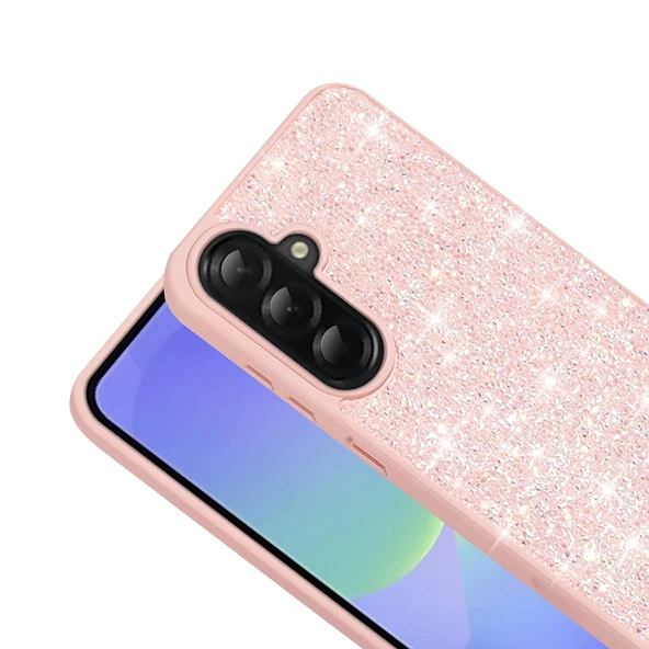 Galaxy A56 Kılıf Parlak Taşlı Tasarım Zore Pırlanta Kapak - 3