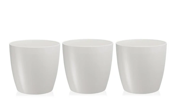 Omnipazar SO-YK07 Yakut Saksı Takımı Separetörlü 66 Litre Kirli Beyaz 3 Adet