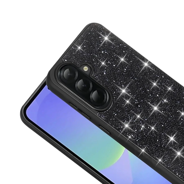 Galaxy A56 Kılıf Parlak Taşlı Tasarım Zore Pırlanta Kapak - 7