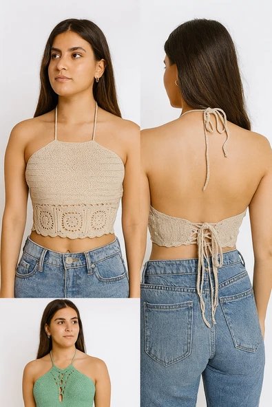 Bej Altı Kare Büstiyer - 3