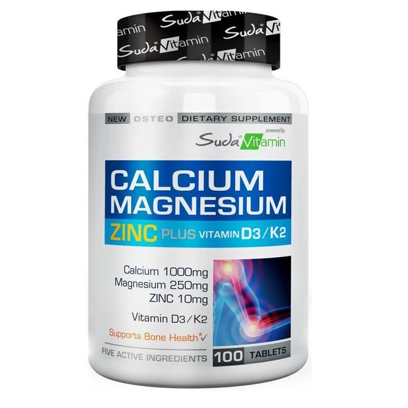 Suda Vitamin Calcium Magnesium Zinc Plus 100 Tablet ürün görseli