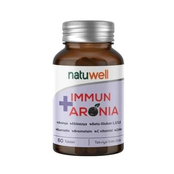 Natuwell Immun+Aronia Bitkisel Takviye Edici Gıda 60 Tablet ürün görseli