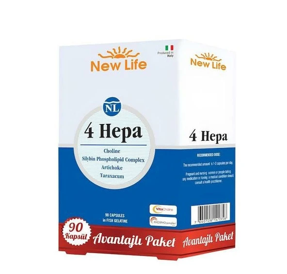 New Life 4 Hepa Takviye Edici Gıda 90 Kapsül ürün görseli
