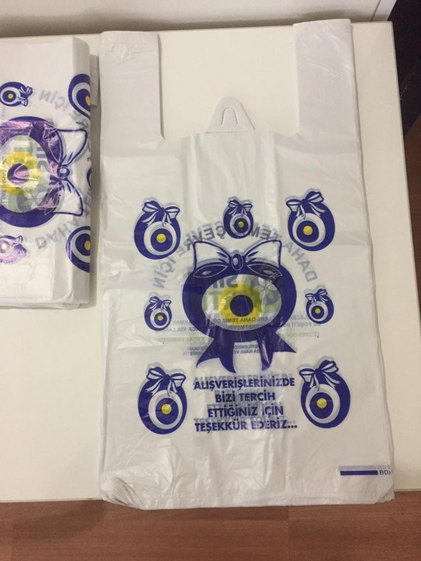 NAZAR BONCUK BASKILI HIŞIR POŞET ORTA BOY 5 kg ÜCRETSİZ KARGO