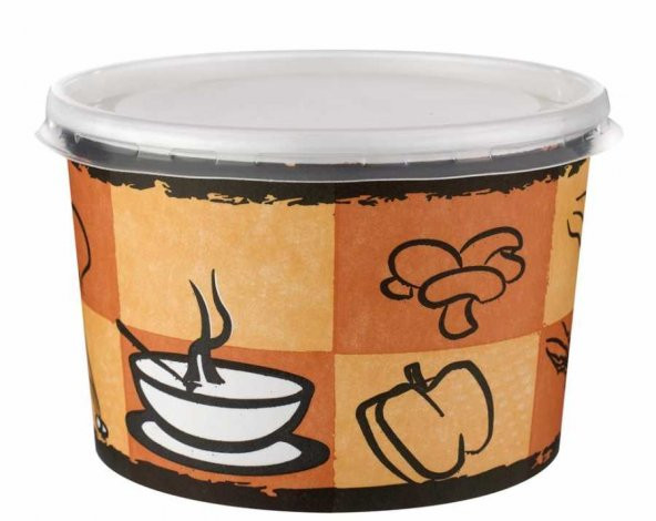 KAĞIT ÇORBA KASESİ KARTON ÇORBA KASESİ KAPAKLI