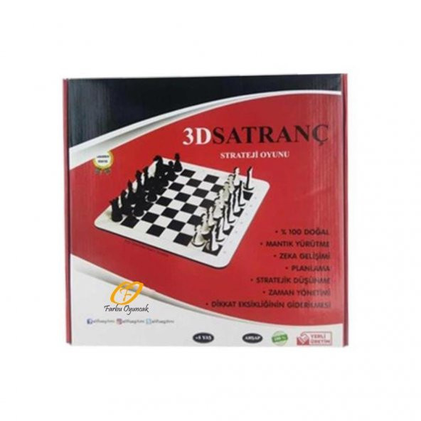 Farbu Oyuncak Zekice Elif Ahşap 3D Satranç