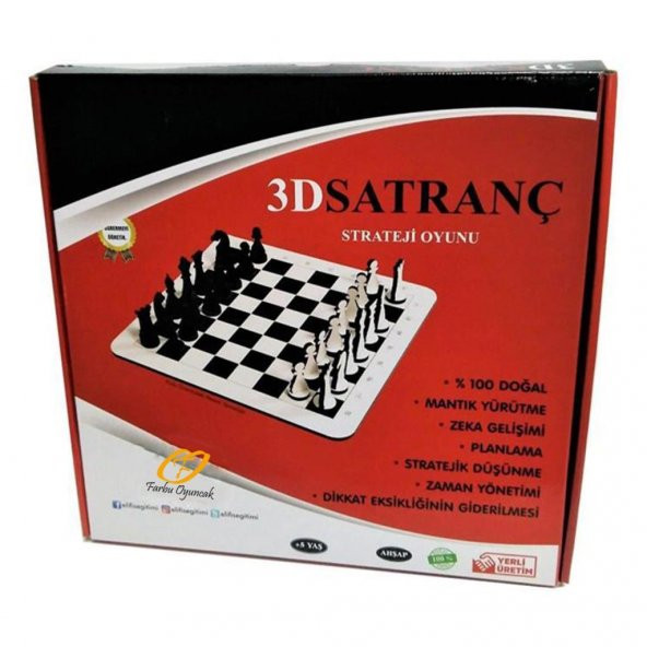 Farbu Oyuncak Zekice Elif Ahşap 3D Satranç - 2