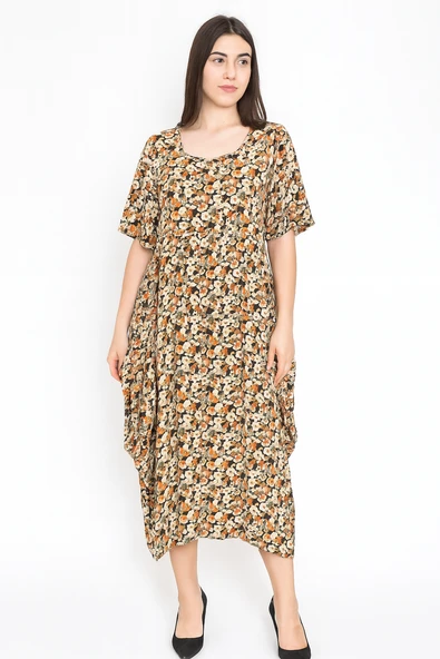 Yazlık Çiçek Desenli Salaş Elbise