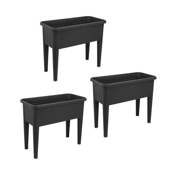 Omnipazar SO-AB03 Ayaklı Bahçe Yetiştirme Saksı 60 Lt Antrasit 3 Adet ürün görseli