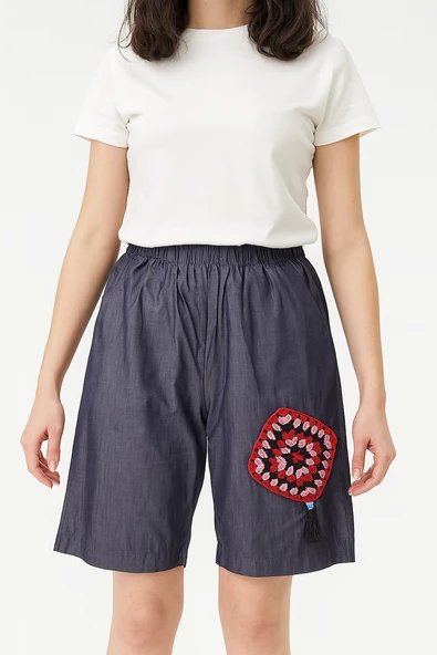 Sarı Gri Yazlık Tansel Şort