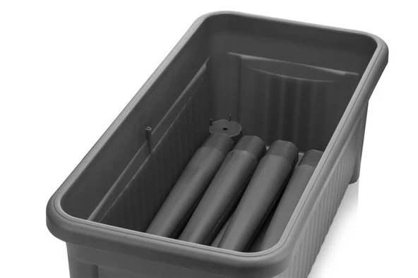 Omnipazar SO-AB03 Ayaklı Bahçe Yetiştirme Saksı 60 Lt Antrasit 3 Adet - Resim 5