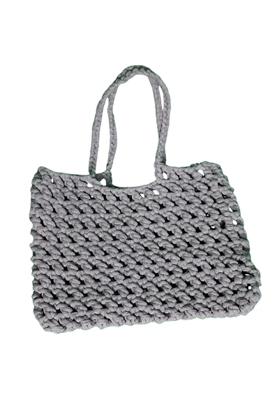 Örgü Gri Çanta