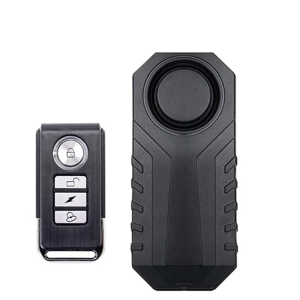 Uzaktan Kumandalı 113dB Bisiklet Motosiklet Alarmı Su Geçirmez SOS Fonksiyonu 7 Seviye Hassasiyet