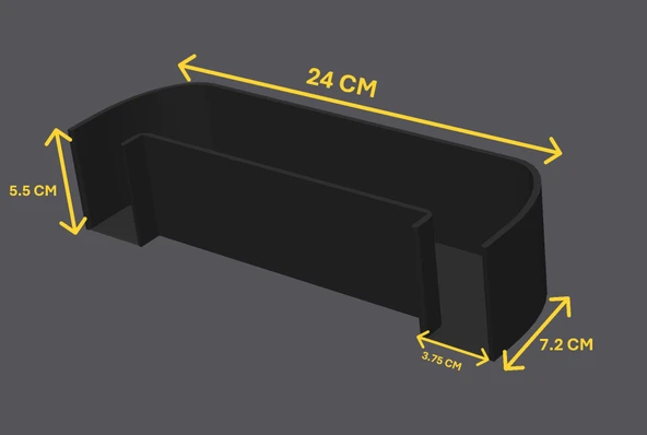 Akvaryum Balık Saklanma Tüneli  24x7.2x5.5 cm  PLA Malzeme  Güvenli & Dekoratif Mağara - 4