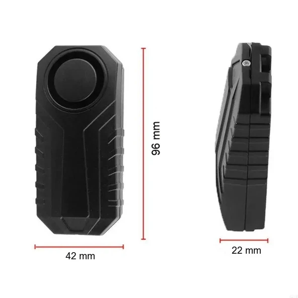 Uzaktan Kumandalı 113dB Bisiklet Motosiklet Alarmı Su Geçirmez SOS Fonksiyonu 7 Seviye Hassasiyet - 3