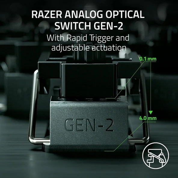 Razer Huntsman V3 Pro TKL Beyaz RGB Analog Optik Kablolu İngilizce Oyuncu Klavyesi (RZ03-04981700-R3M1) - 5