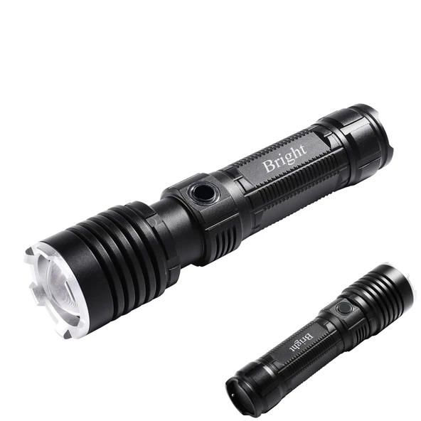 Bright Ght-5761 Xp90 Led 3 Mod Zoomlu Yağmur Suyu Geçirmez Şarjlı El Feneri 26650 Pilli - 3