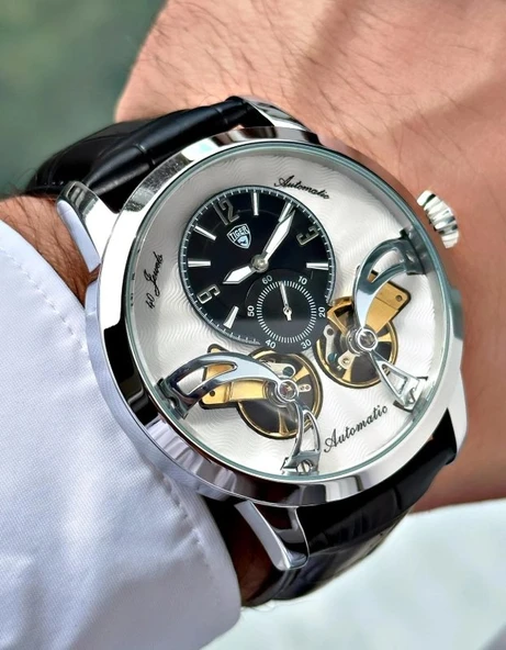 TI-598D TIGER OTOMATİK ÇELİK ERKEK SAATİ ürün görseli
