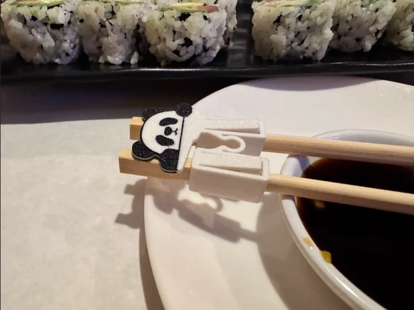 Panda Çubuk Yardımcı Aparatı (4’lü Set) Çocuk & Yetişkin İçin 3D Chopstick Eğitici Klips - 2