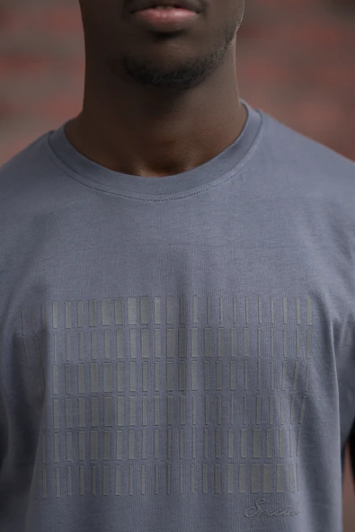 Slim Fit Pamuklu Önü Baskılı Sıfır Yaka T-Shirt - Resim 12