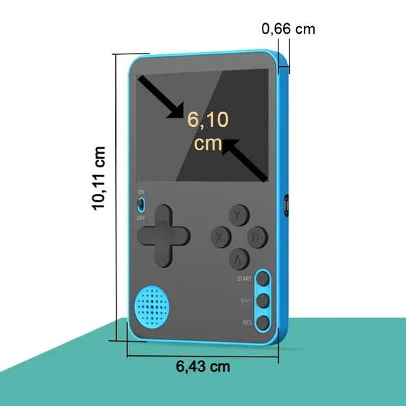 500 Dahili Oyunlu Mini Game Console Taşınabilir Retro Oyun Konsolu Eğlence Keyif Bir Arada - 2