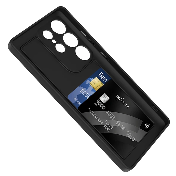 Samsung Galaxy S25 Ultra Kılıf Kamera Korumalı Kartlık Hazneli Vitra Kapak - Resim 7