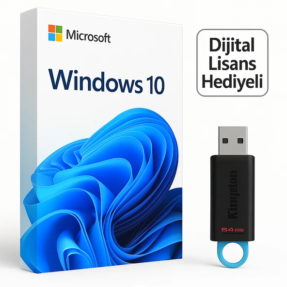 Microsoft Windows 10 ve 11 Bootable USB & Windows 10 ve 11 Pro Dijital Lisans Anahtarı - 2