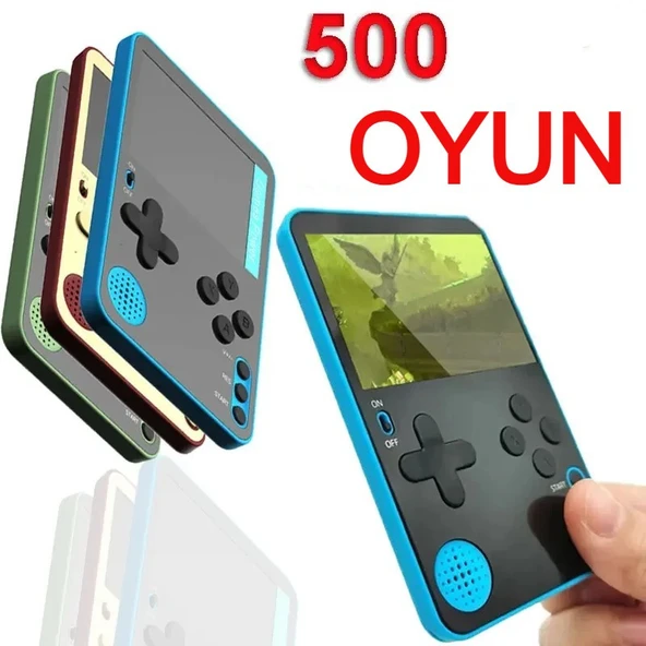 500 Dahili Oyunlu Mini Game Console Taşınabilir Retro Oyun Konsolu Eğlence Keyif Bir Arada - 8