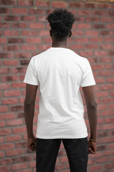 Slim Fit Pamuklu Önü Baskılı Sıfır Yaka T-Shirt - Resim 7