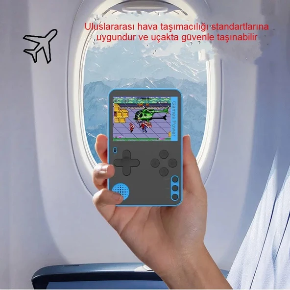 500 Dahili Oyunlu Mini Game Console Taşınabilir Retro Oyun Konsolu Eğlence Keyif Bir Arada - 6