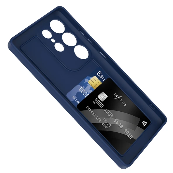 Samsung Galaxy S25 Ultra Kılıf Kamera Korumalı Kartlık Hazneli Vitra Kapak - Resim 11