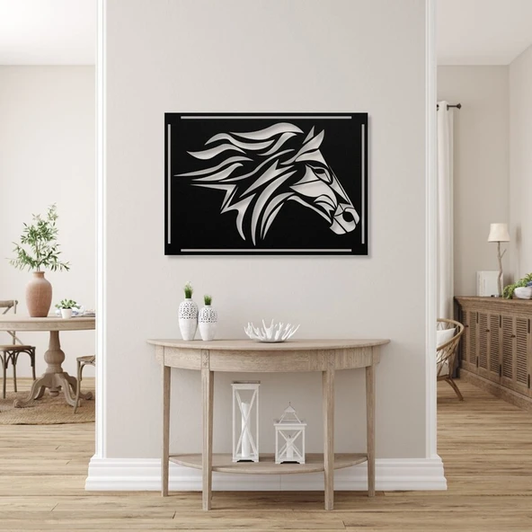 Soyut At Dekoratif dekor tablo ürün görseli