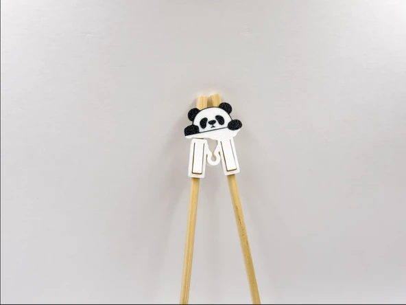 Panda Çubuk Yardımcı Aparatı (4’lü Set) Çocuk & Yetişkin İçin 3D Chopstick Eğitici Klips - 4
