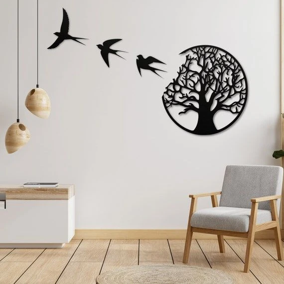 Modern Hayat ağaç dekoratif modern dekor tablo ürün görseli