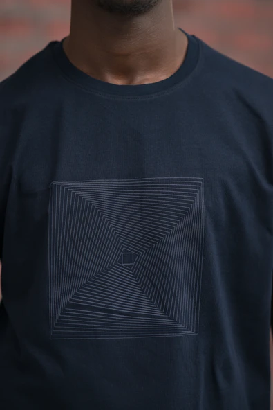 Slim Fit Pamuklu Önü Baskılı Sıfır Yaka T-Shirt - Resim 9