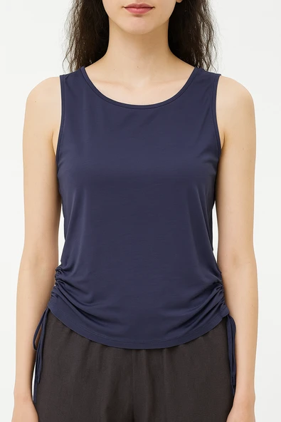 Bağcıklı Tişört (Lacivert)