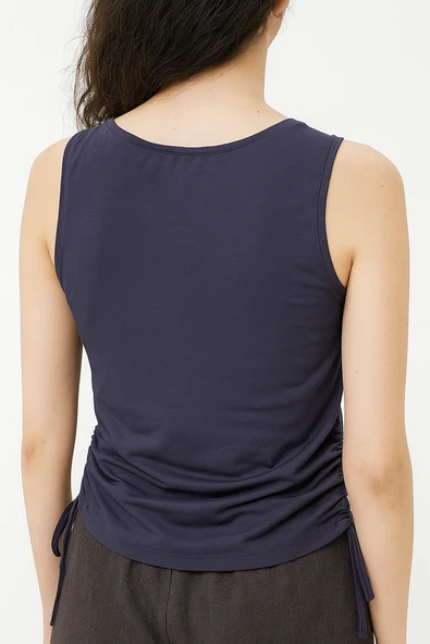 Bağcıklı Tişört (Lacivert) - 2