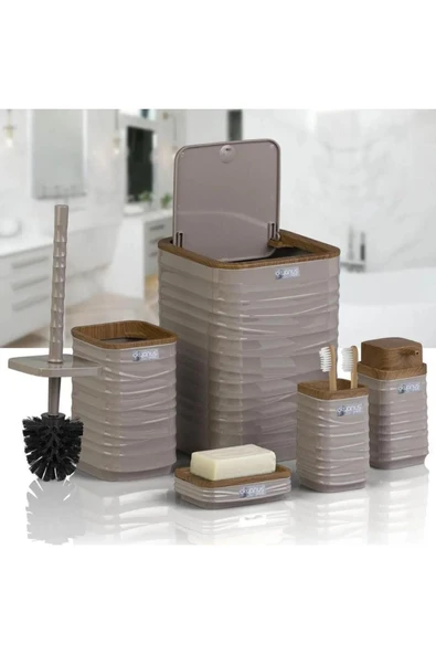 LUNA 5Lİ BANYO SET. AHŞAP-VİZ - 2