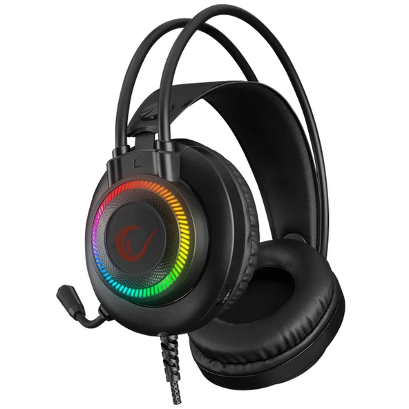 RAMPAGE RM-K27 X-JAMMER RAINBOW LEDLİ PC USB 3.5M PS4-XBOX-MOBILE GAMING OYUNCU MİKROFONLU KULAKLIK RAMPAGE - 5