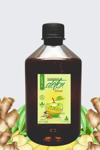 Ev Yapımı Detox Form Mix Prebiyotik Ödem Atmaya Ve Kilo Vermeye Yardımcı Zayıflama Detoks Sirkesi 500 ml detox vinegar ürün görseli