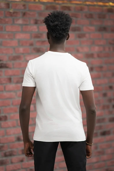 Slim Fit Pamuklu Önü Baskılı Sıfır Yaka T-Shirt - Resim 12